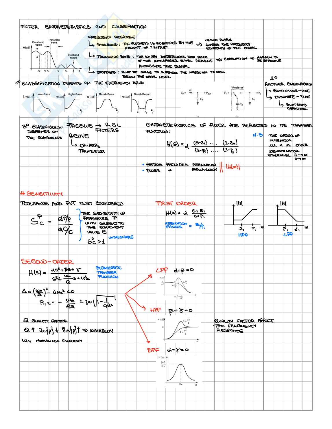 Appunti di Elettronica analogica sui filtri analogici Pag. 1