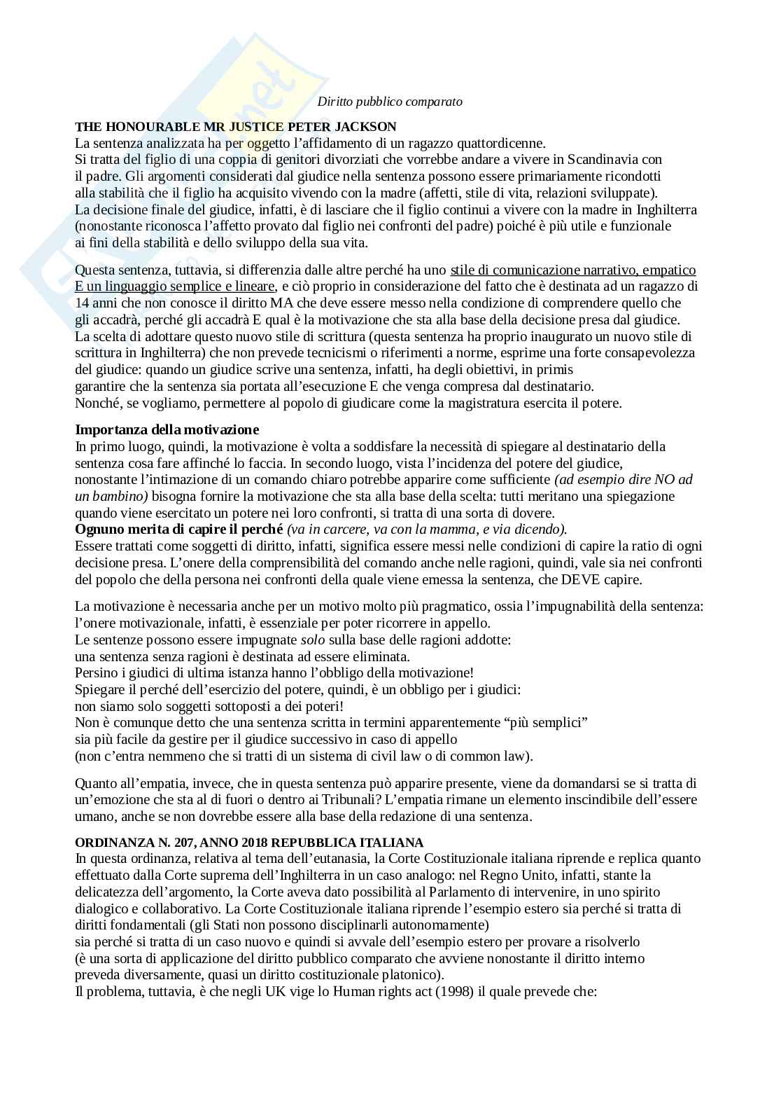Appunti Diritto pubblico comparato  Pag. 1