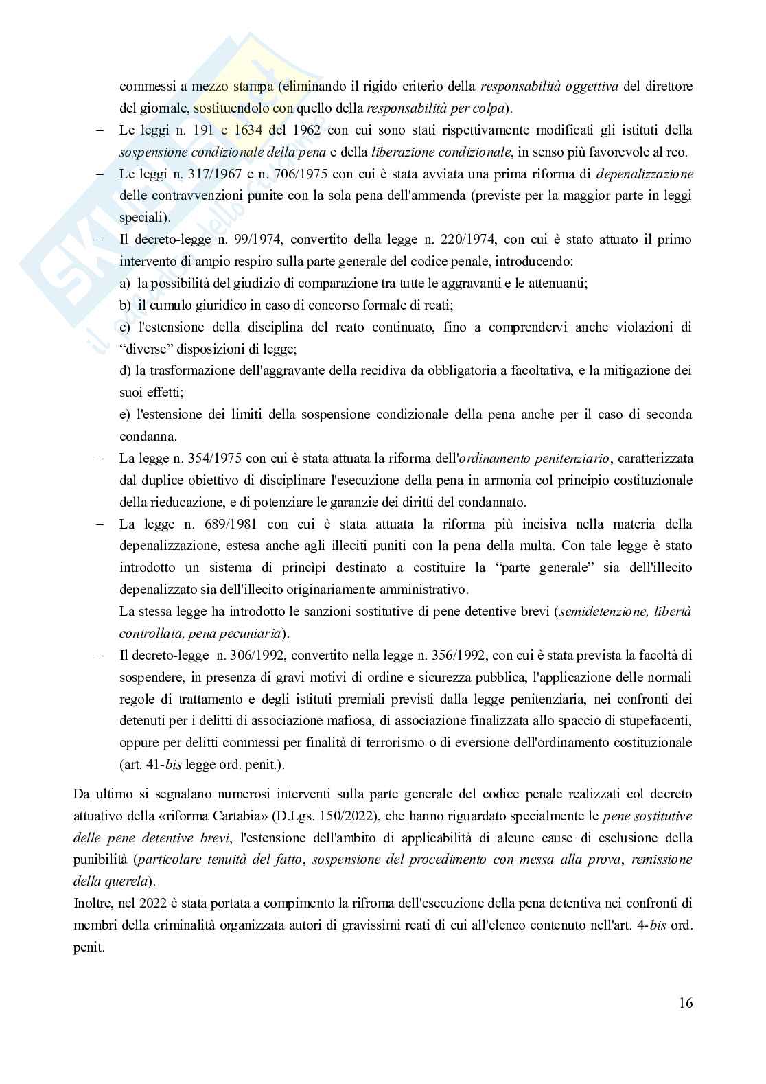 Riassunto esame Diritto penale, Prof. Corti Matteo, libro consigliato Diritto penale - Parte generale (9^ edizione, 2024), Fiandaca, Musco Pag. 16