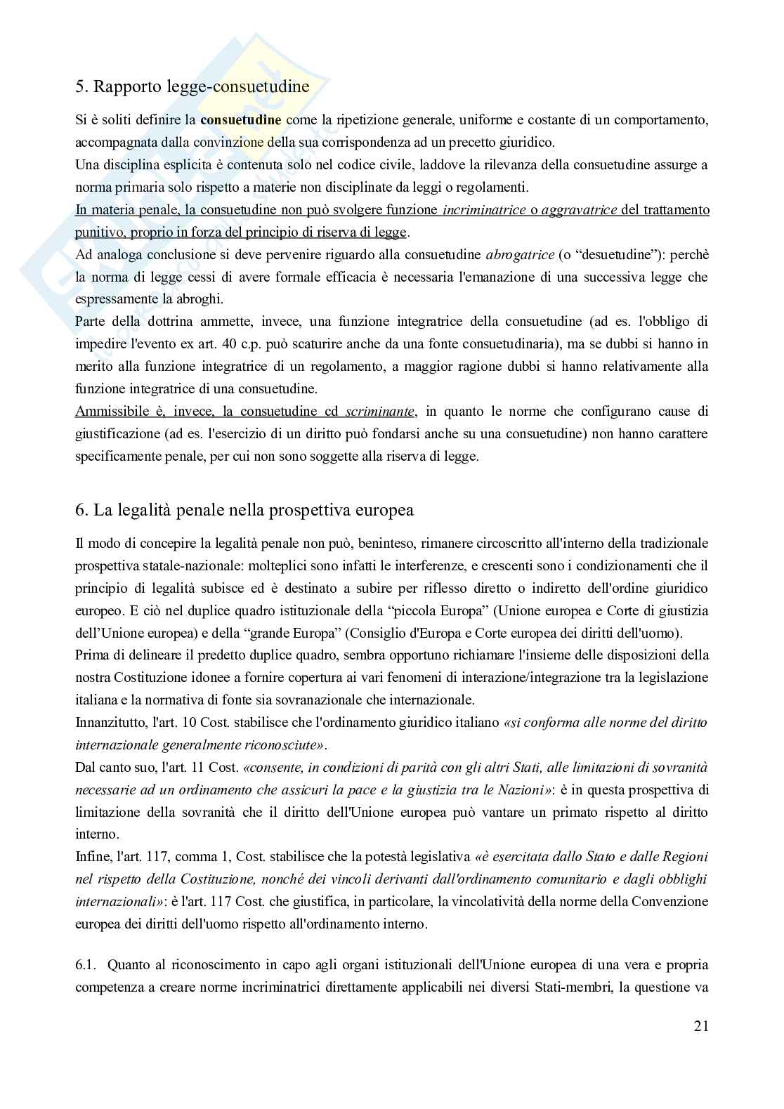 Riassunto esame Diritto penale, Prof. Corti Matteo, libro consigliato Diritto penale - Parte generale (9^ edizione, 2024), Fiandaca, Musco Pag. 21