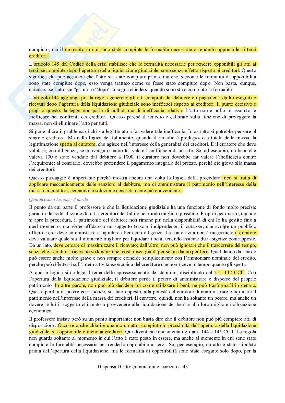 Appunti di Diritto commerciale sulla liquidazione giudiziale Pag. 6