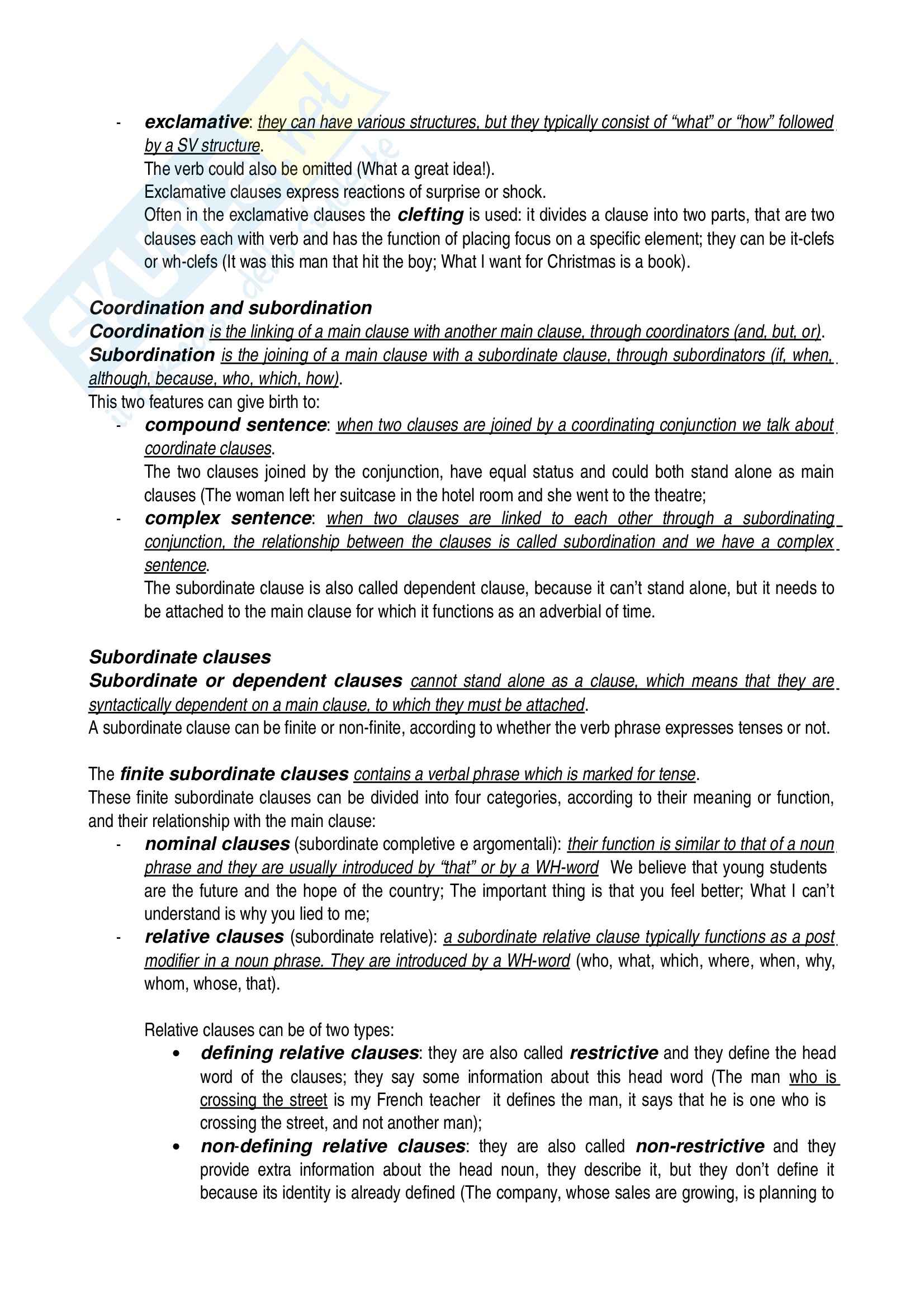 Riassunto esame Linguistica inglese, prof. Camaiora, libro consigliato libro A handbook of present day English, Pulcini Pag. 26