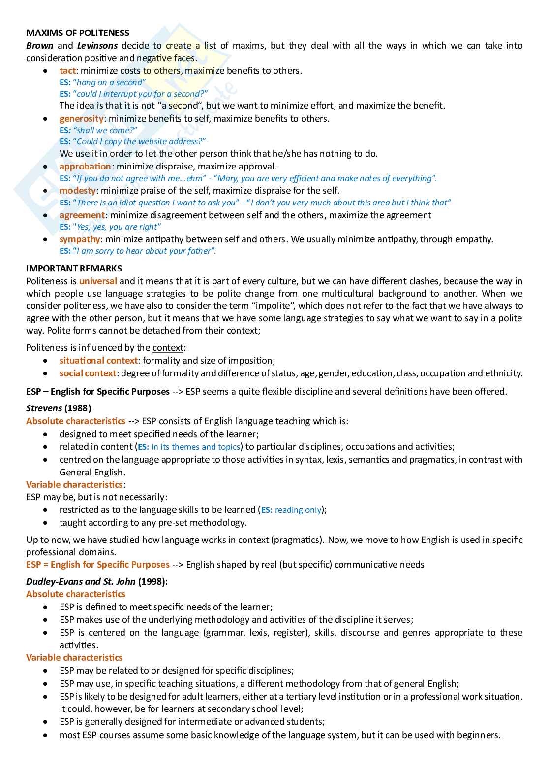 English Linguistics for tourism and commerce Pag. 16