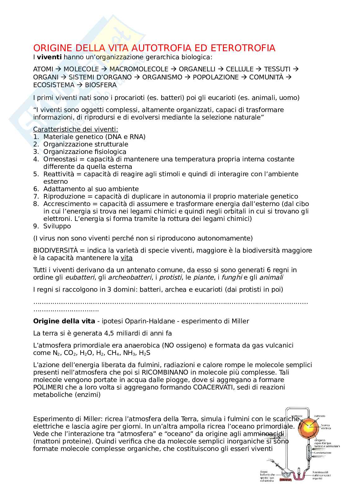 Biologia vegetale (parte 1) Pag. 1