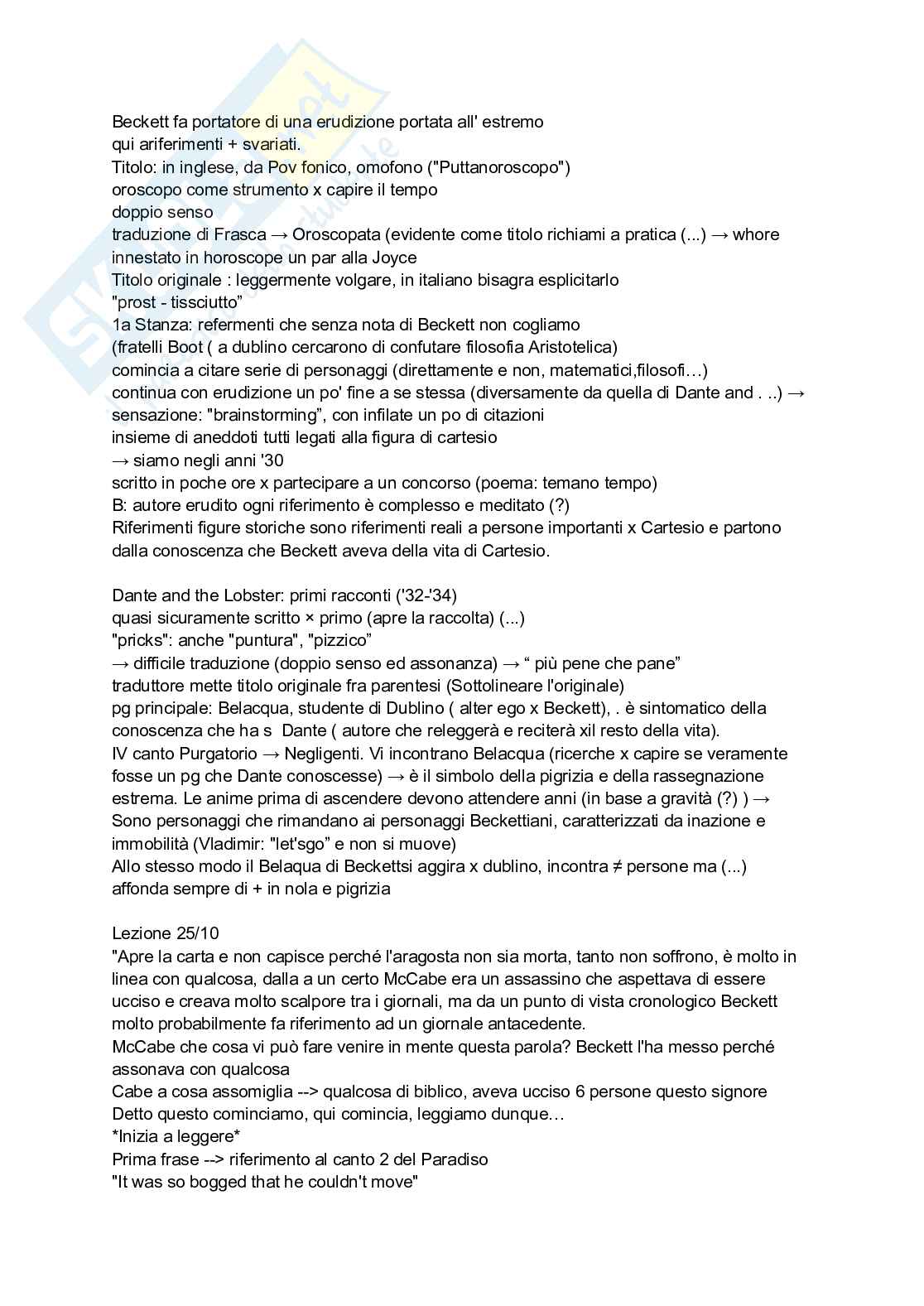 Letteratura Inglese I, parte Cioni Pag. 2