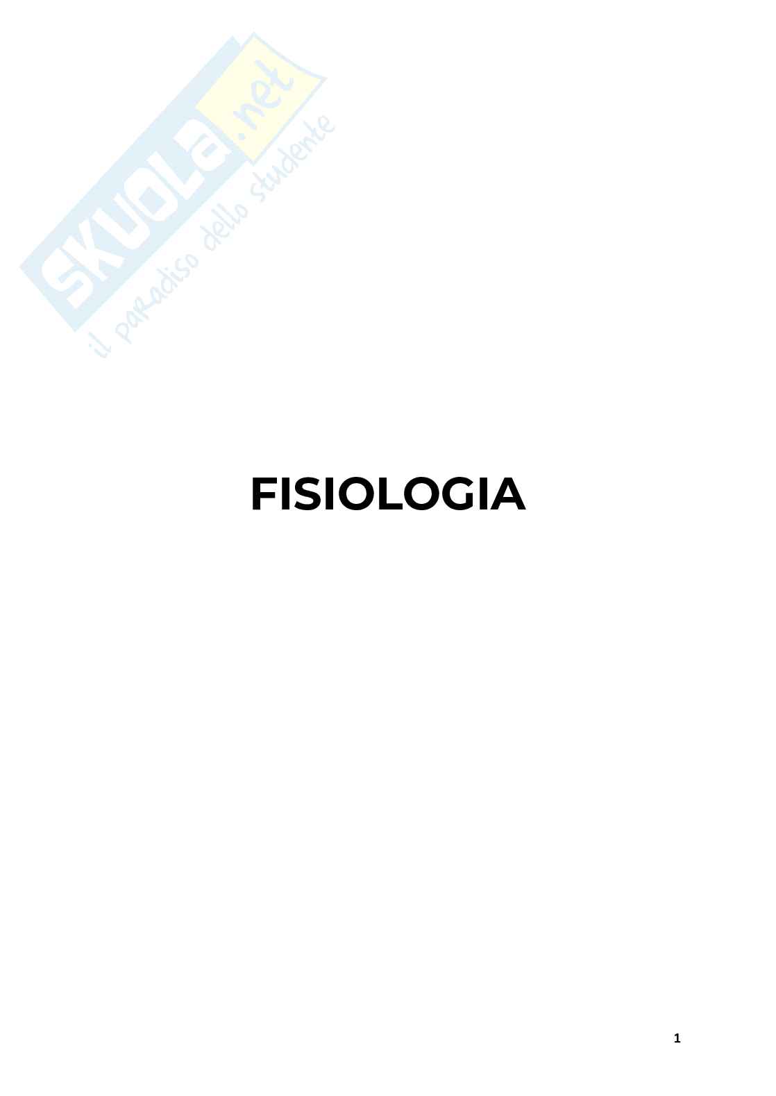 Esame Fisiologia  Pag. 1