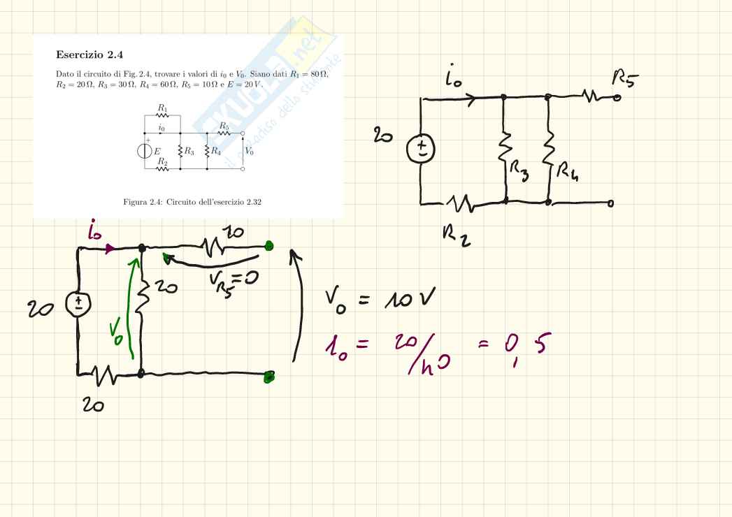 Esercizi in cc per l'esame di Elettrotecnica e macchine elettriche Pag. 21
