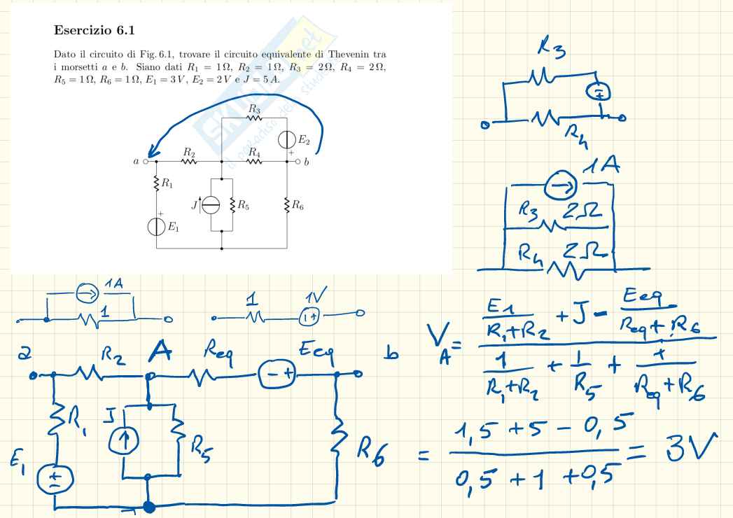 Esercizi in cc per l'esame di Elettrotecnica e macchine elettriche Pag. 26