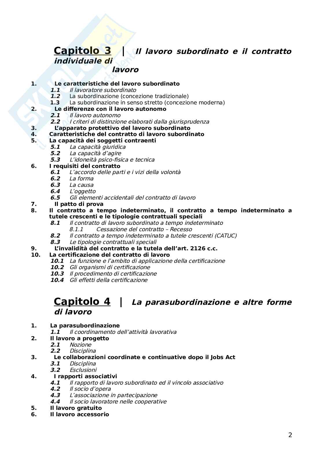 Diritto del lavoro Pag. 2
