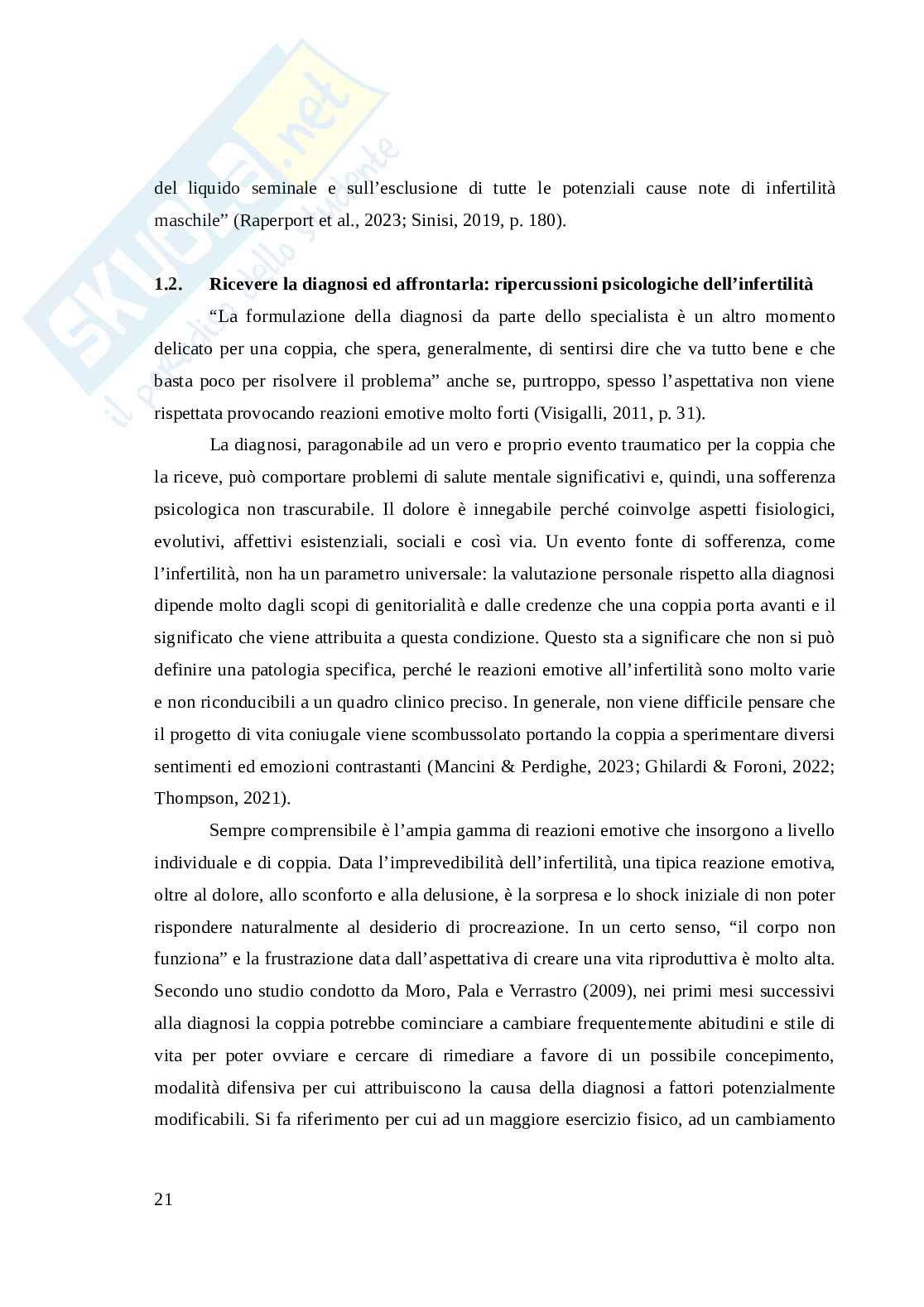 Infertilità di coppia e impatto sulla sessualità: ridefinizione del progetto di vita coniugale Pag. 21