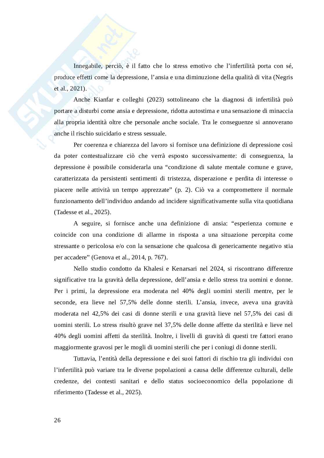 Infertilità di coppia e impatto sulla sessualità: ridefinizione del progetto di vita coniugale Pag. 26