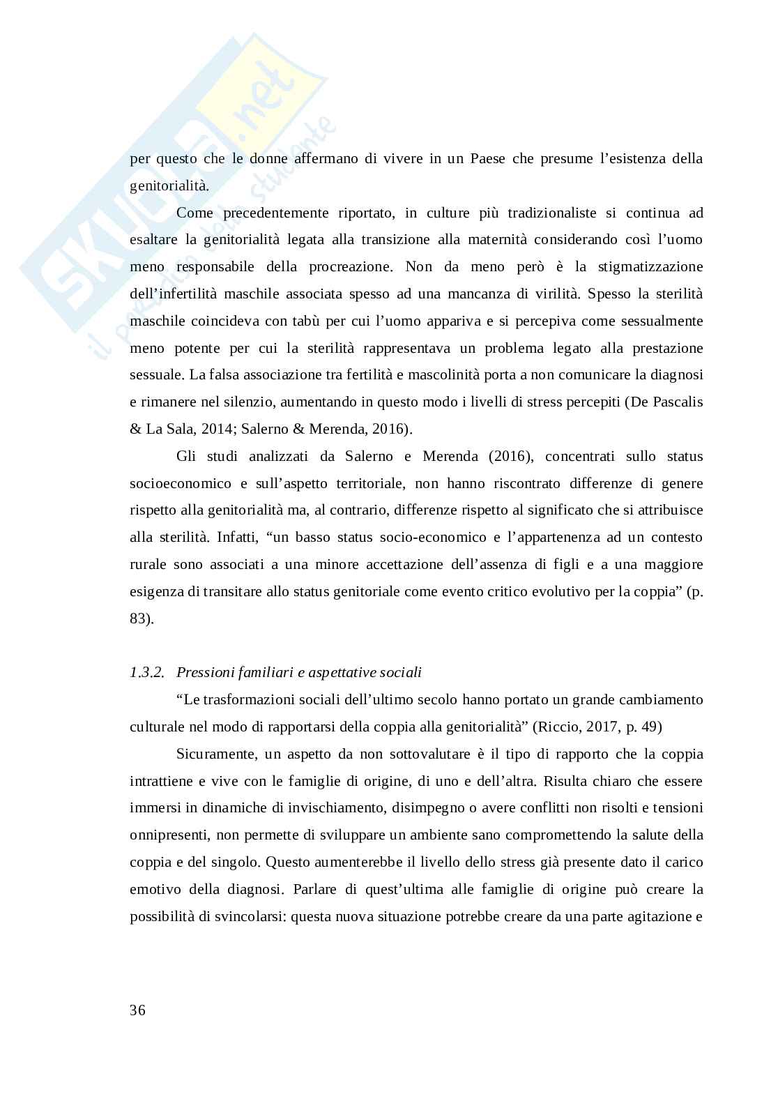 Infertilità di coppia e impatto sulla sessualità: ridefinizione del progetto di vita coniugale Pag. 36