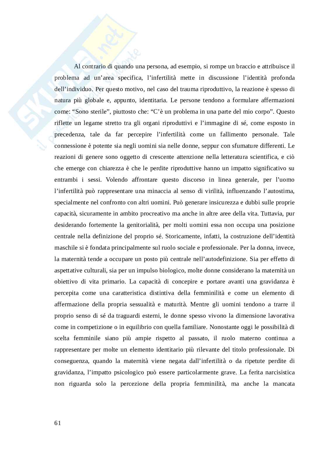 Infertilità di coppia e impatto sulla sessualità: ridefinizione del progetto di vita coniugale Pag. 61