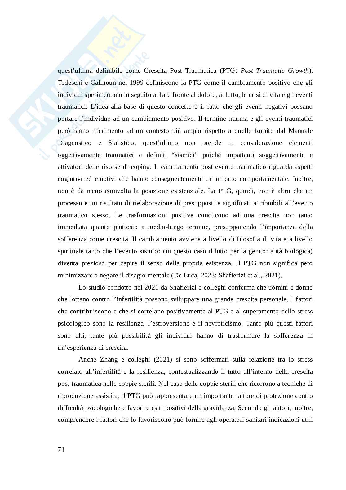 Infertilità di coppia e impatto sulla sessualità: ridefinizione del progetto di vita coniugale Pag. 71