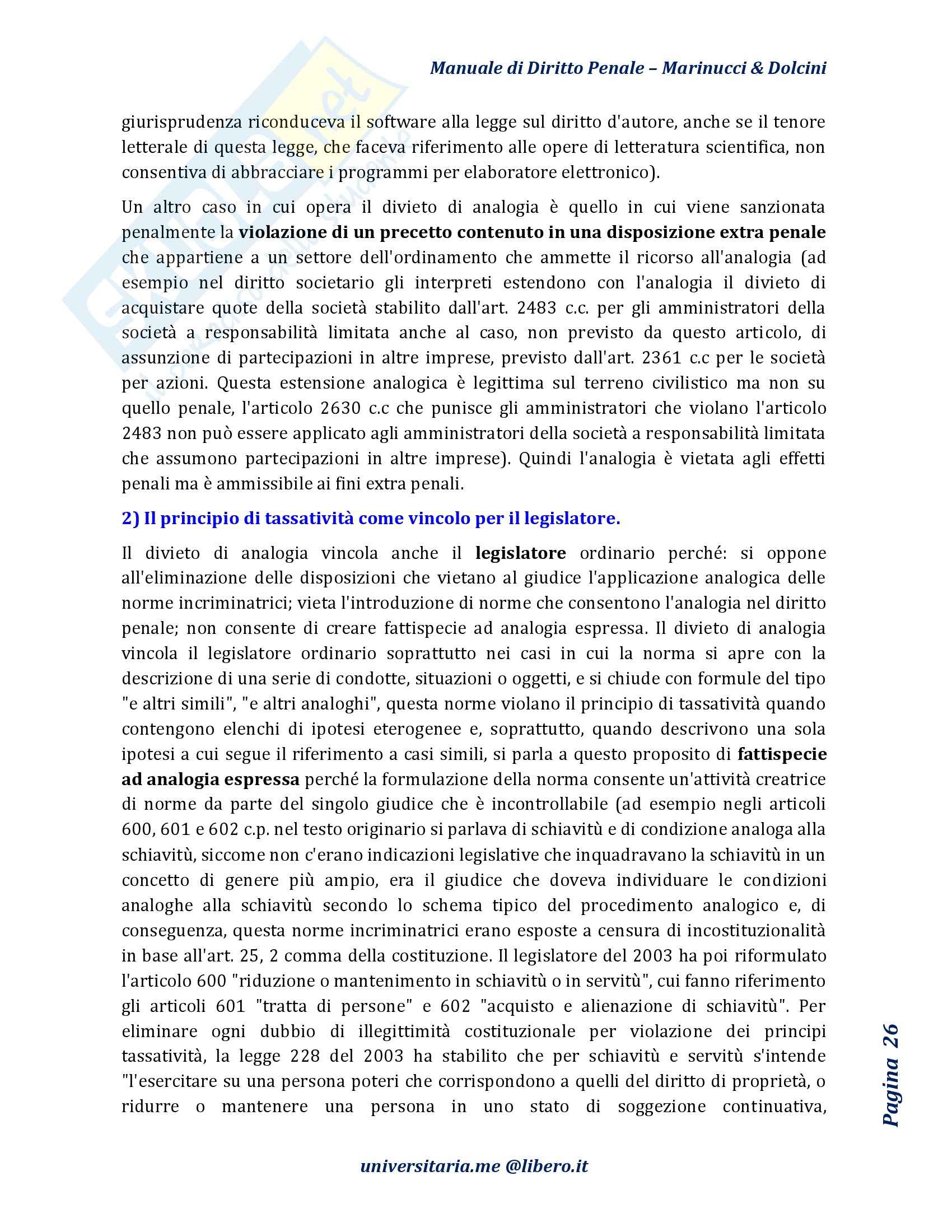Riassunto esame Diritto Penale, prof. D'Ascola, libro consigliato Manuale di Diritto Penale, Marinucci, Dolcini Pag. 26