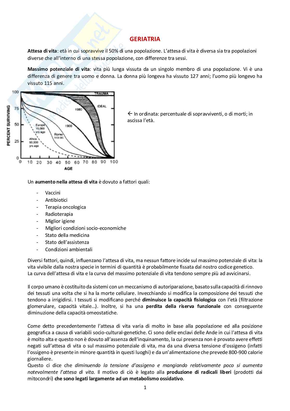 Geriatria - Fisioterapia Pag. 1