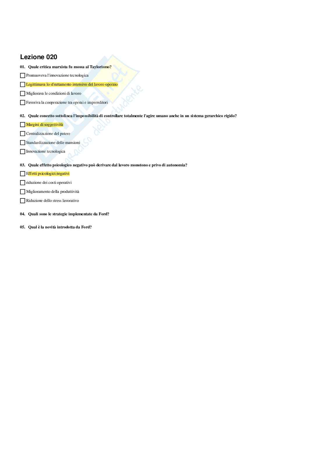 Paniere Organizzazione e contabilità delle amministrazioni e dei servizi pubblici - Risposte multiple (2025) Pag. 21