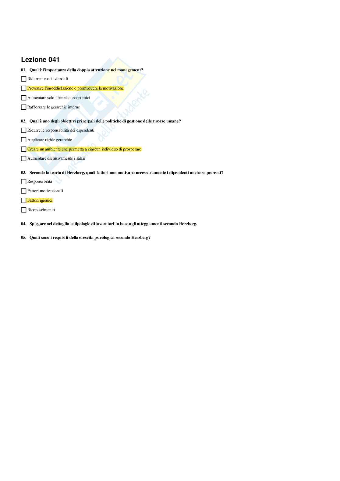 Paniere Organizzazione e contabilità delle amministrazioni e dei servizi pubblici - Risposte multiple (2025) Pag. 41