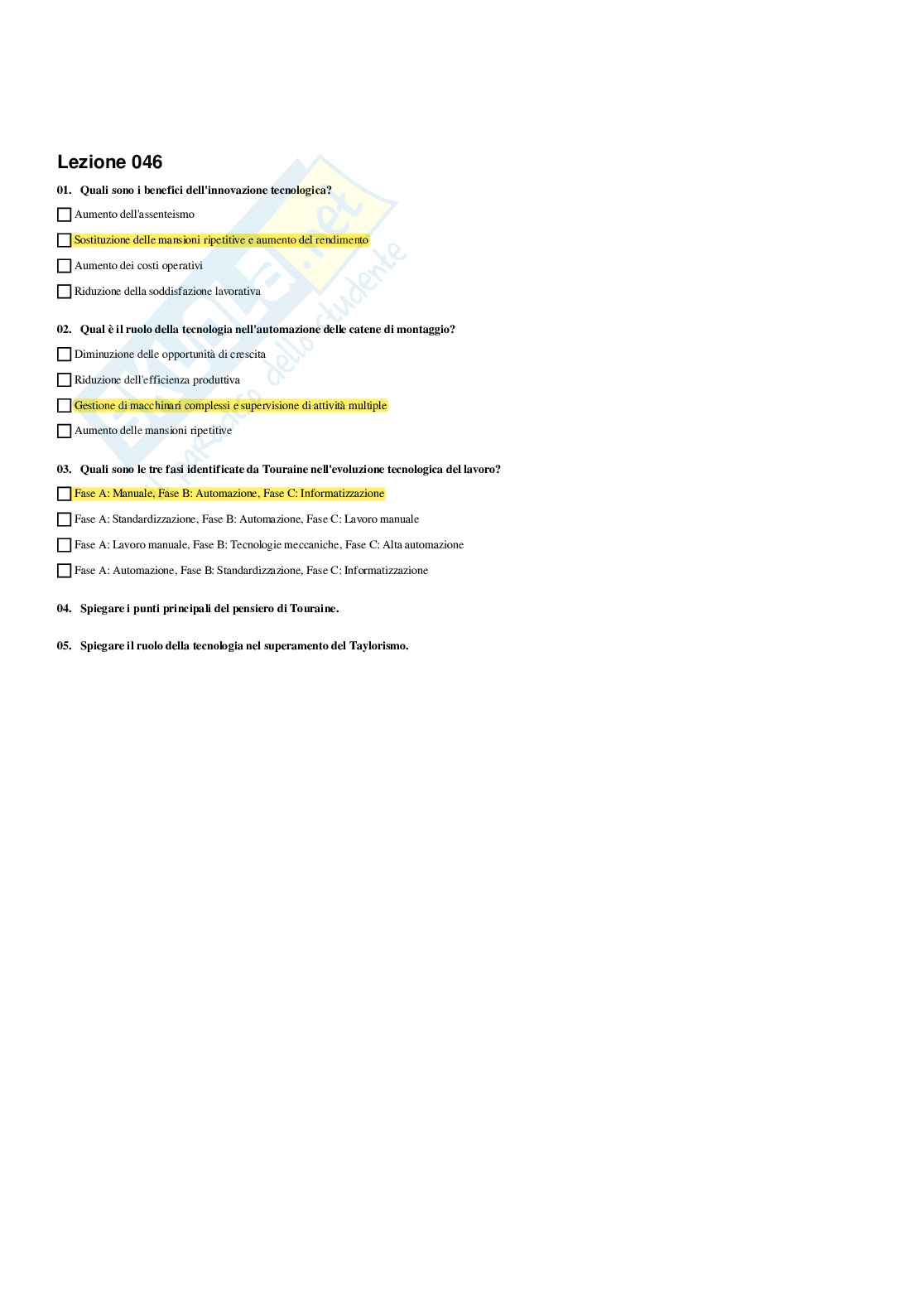 Paniere Organizzazione e contabilità delle amministrazioni e dei servizi pubblici - Risposte multiple (2025) Pag. 46