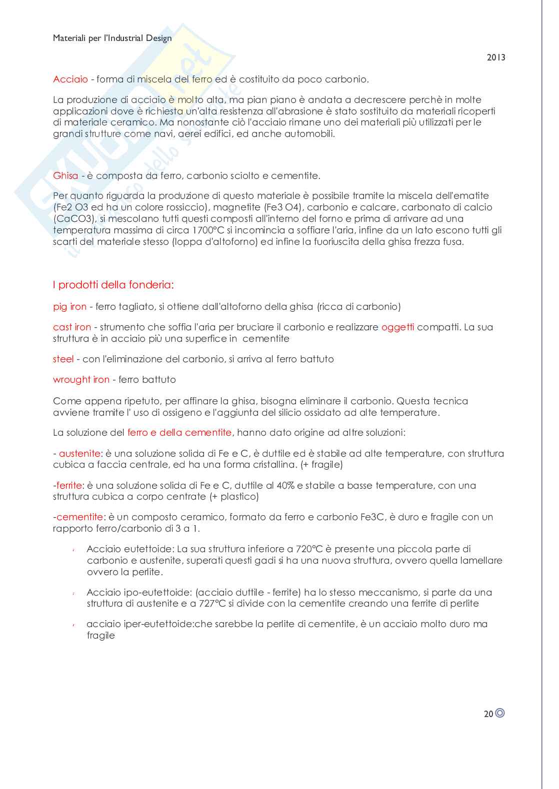 Materiali e Processi Innovativi nell industrial Design Pag. 21