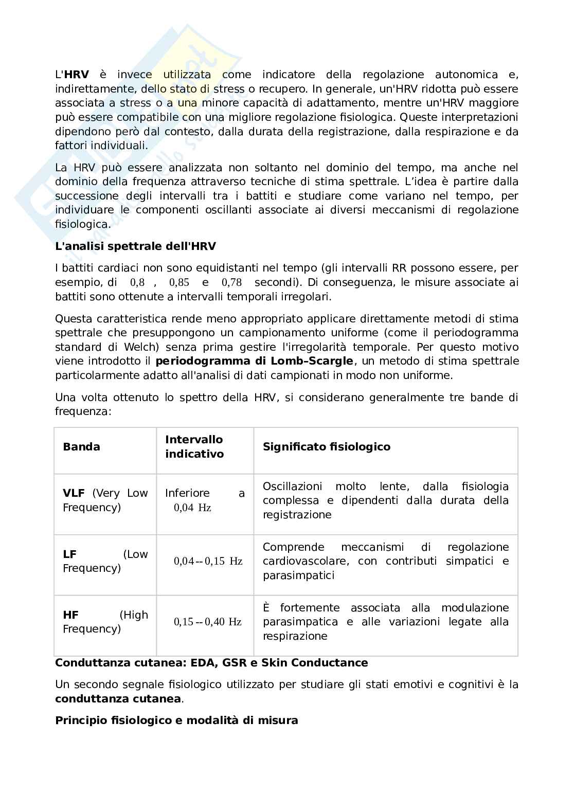 Processing dei segnali fisiologici – ECG, PPG, EDA/GSR, EOG e Pan-Tompkins Pag. 2