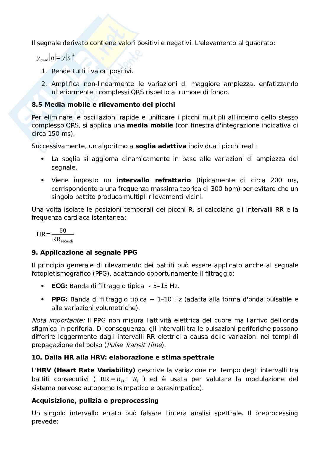 Processing dei segnali fisiologici – ECG, PPG, EDA/GSR, EOG e Pan-Tompkins Pag. 6