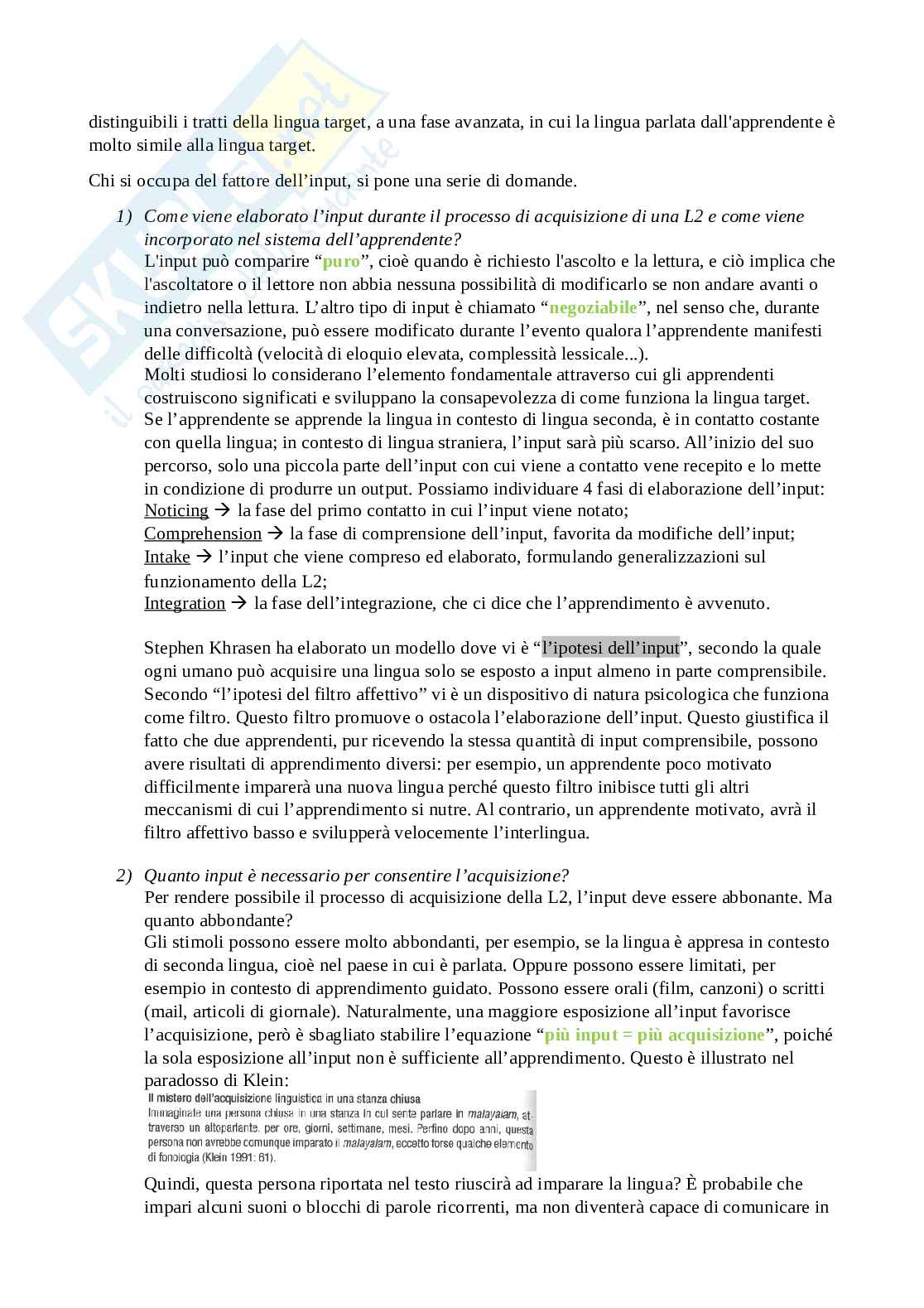 Riassunto esame Didattica delle lingue moderne, Prof. Bonvino Elisabetta, libro consigliato Agire in L2, Bonvino Pag. 11