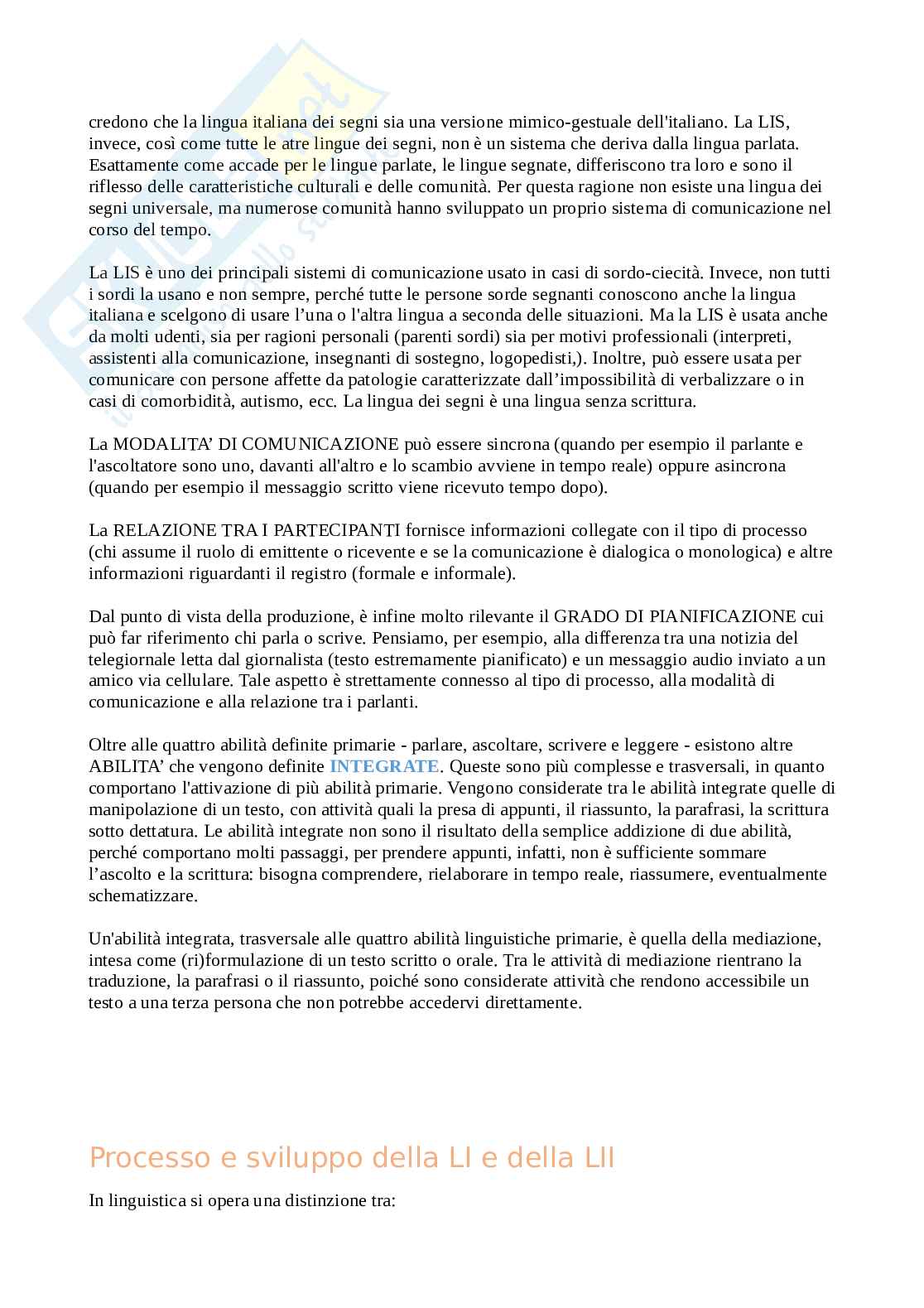 Riassunto esame Didattica delle lingue moderne, Prof. Bonvino Elisabetta, libro consigliato Agire in L2, Bonvino Pag. 6