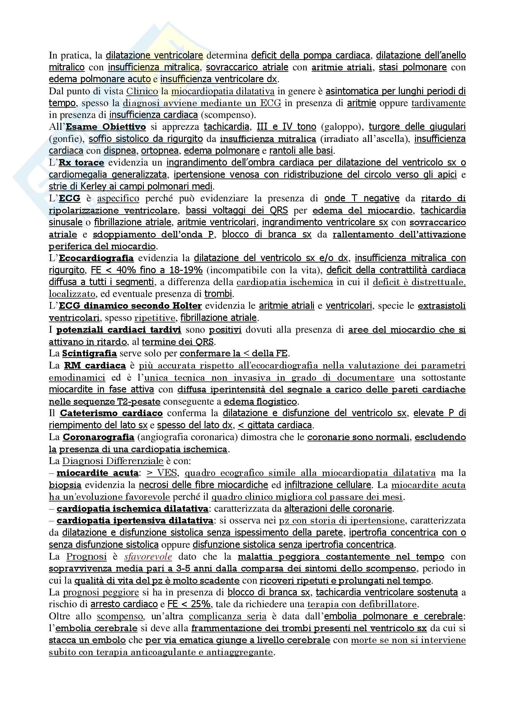 Malattie dell'apparato cardiovascolare - cardiomiopatie Pag. 2
