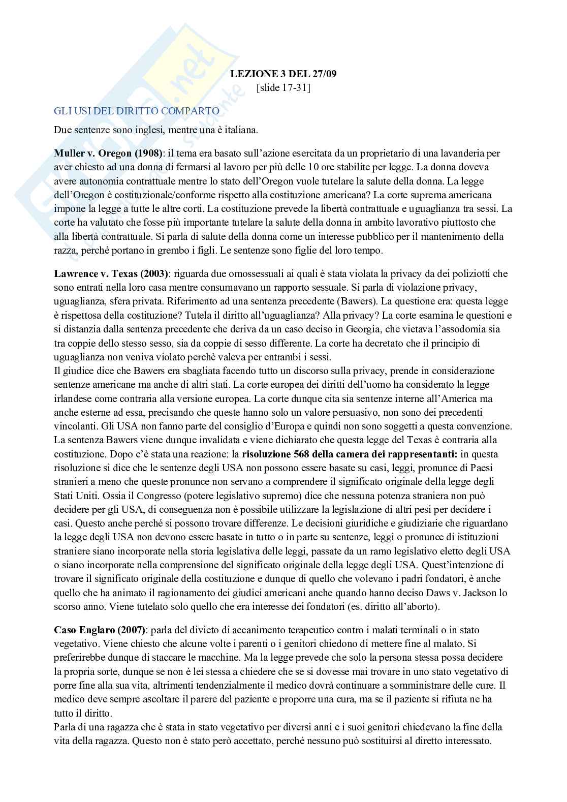 Riassunto esame Sistemi giuridici comparati, Prof. Novaretti Simona, libro consigliato Diritto comparato I, II, III, Ajani, Francavilla, Pasa Pag. 6