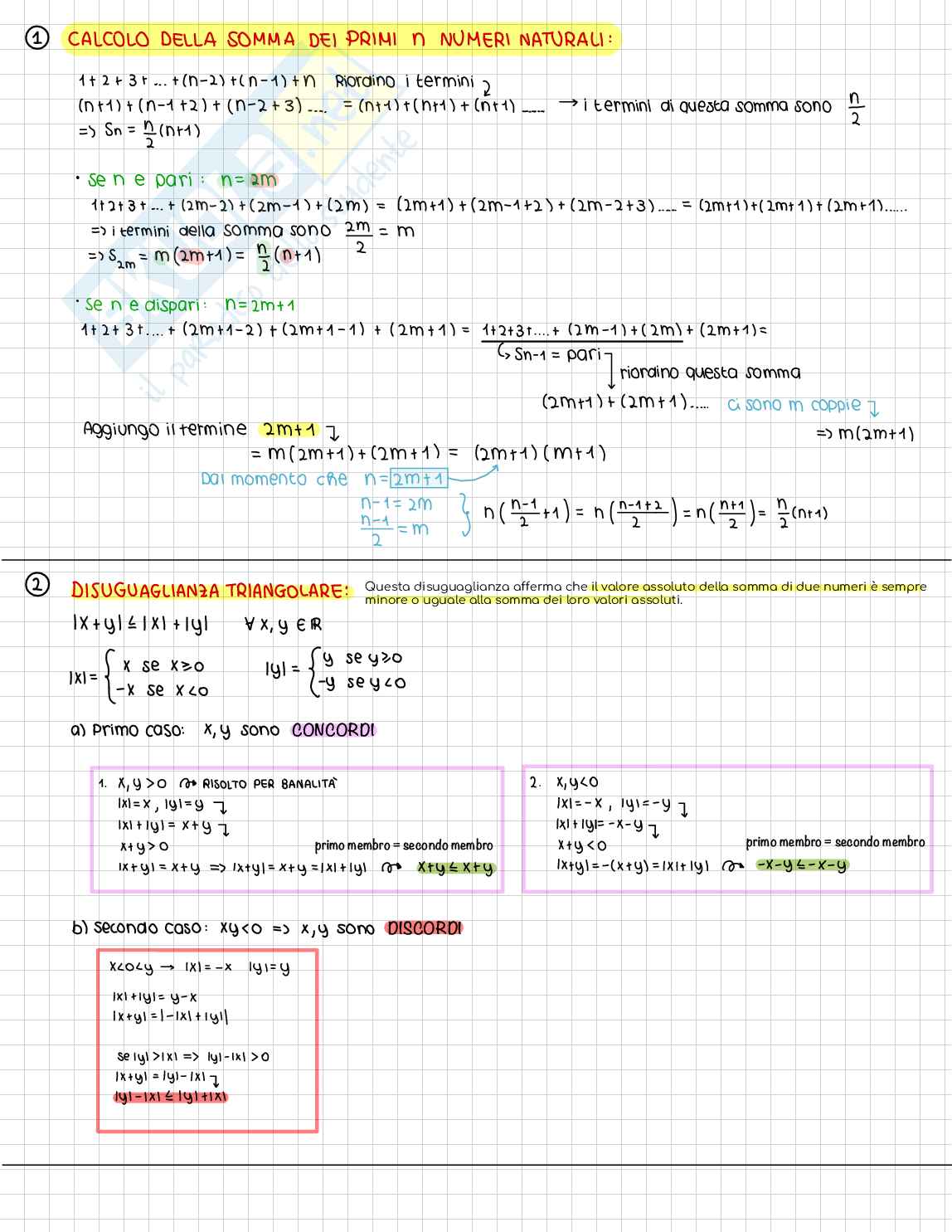 Alcune dimostrazioni Analisi matematica 1 Pag. 1