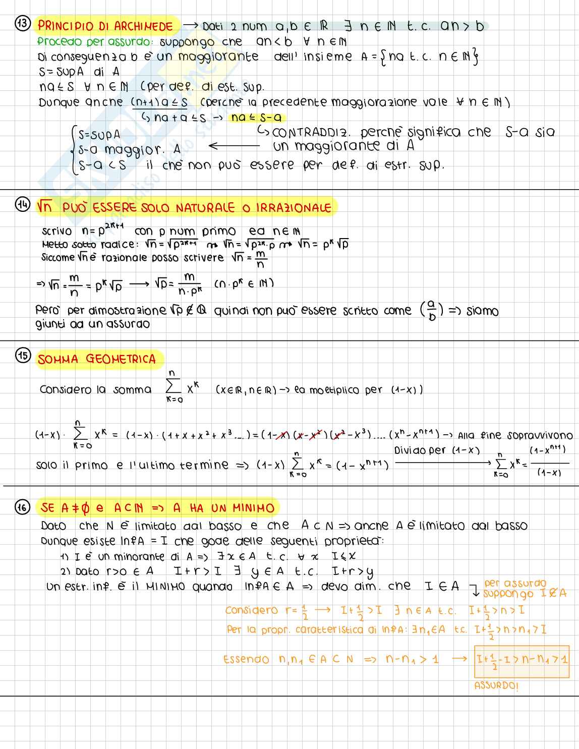 Alcune dimostrazioni Analisi matematica 1 Pag. 6