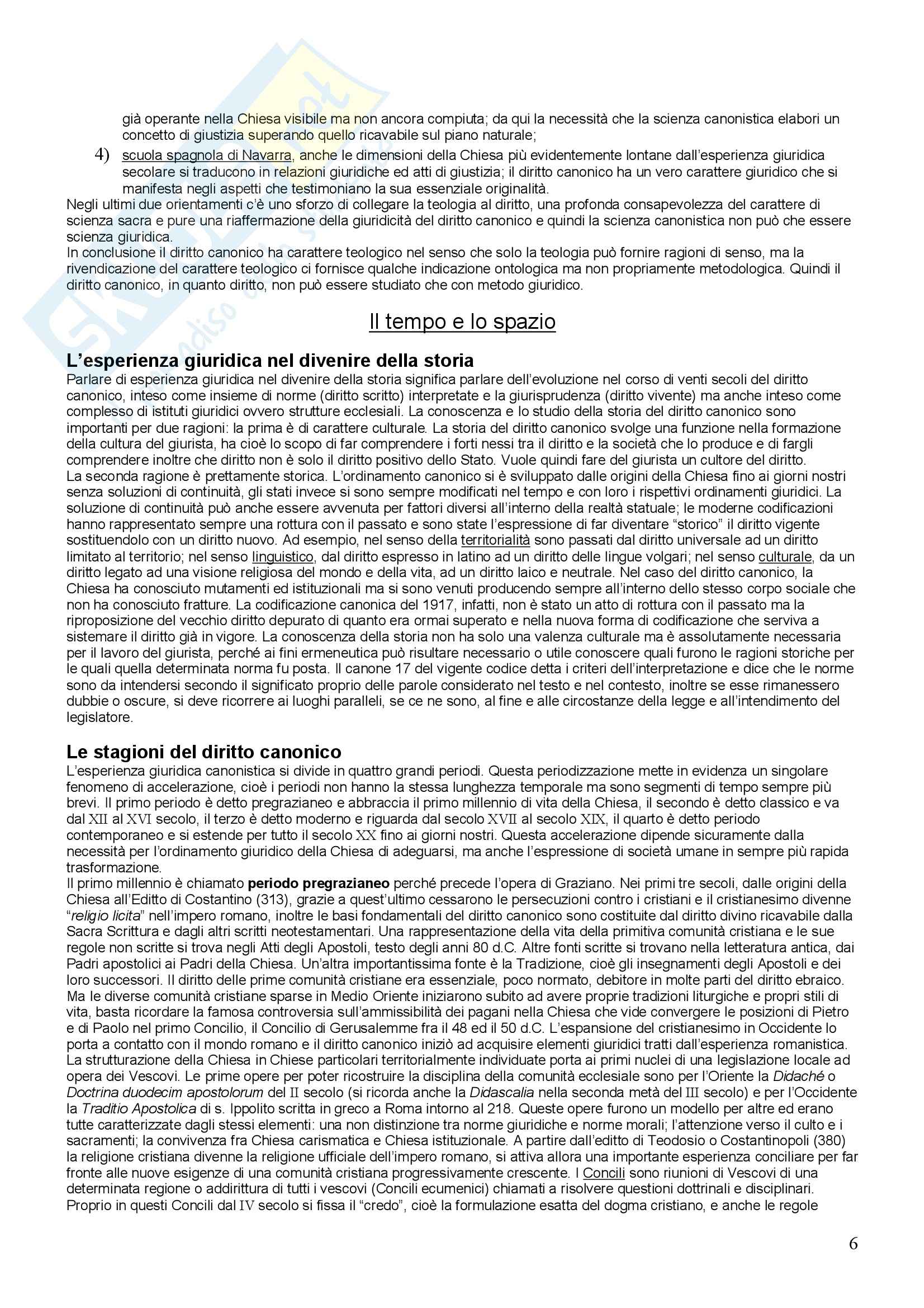 Riassunto esame Diritto Canonico, prof. Dalla Torre, libro consigliato Lezioni di Diritto Canonico Pag. 6