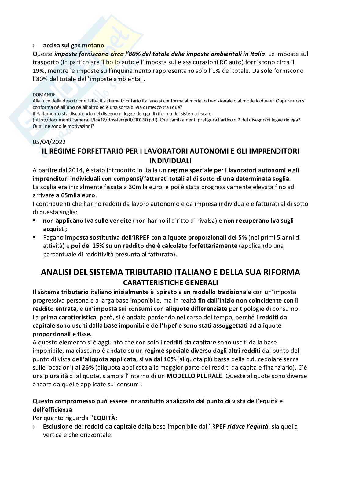 Tassazione, efficienza e benessere Pag. 46