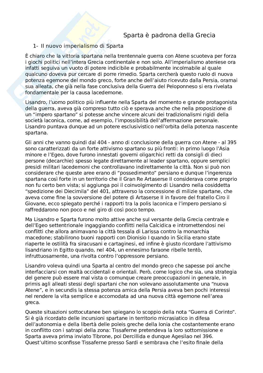 Riassunto esame Storia greca, Prof. Gallo Luigi, libro consigliato Storia greca, Gallo Pag. 1