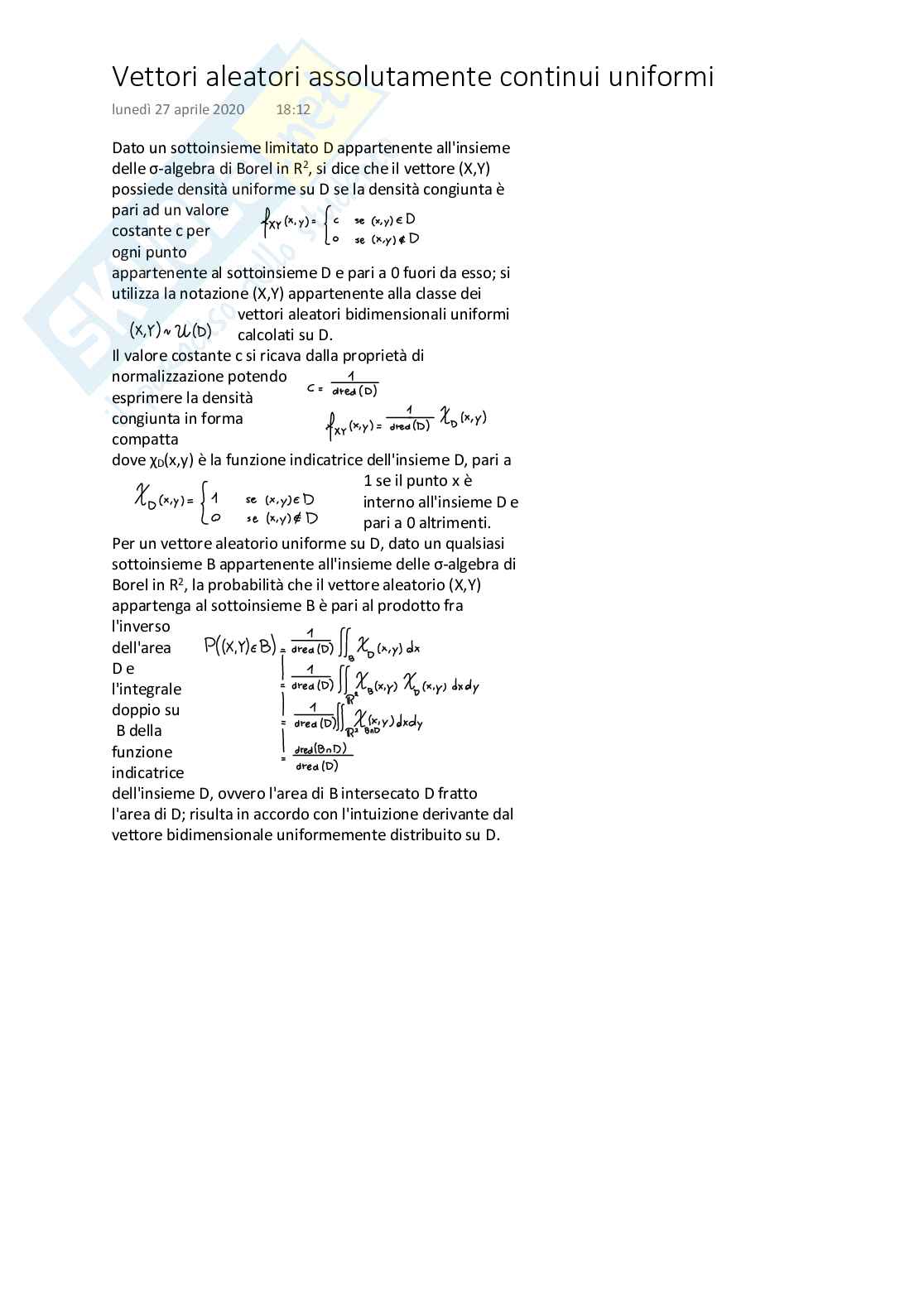Analisi dei dati, fino al valore atteso condizionato Pag. 76