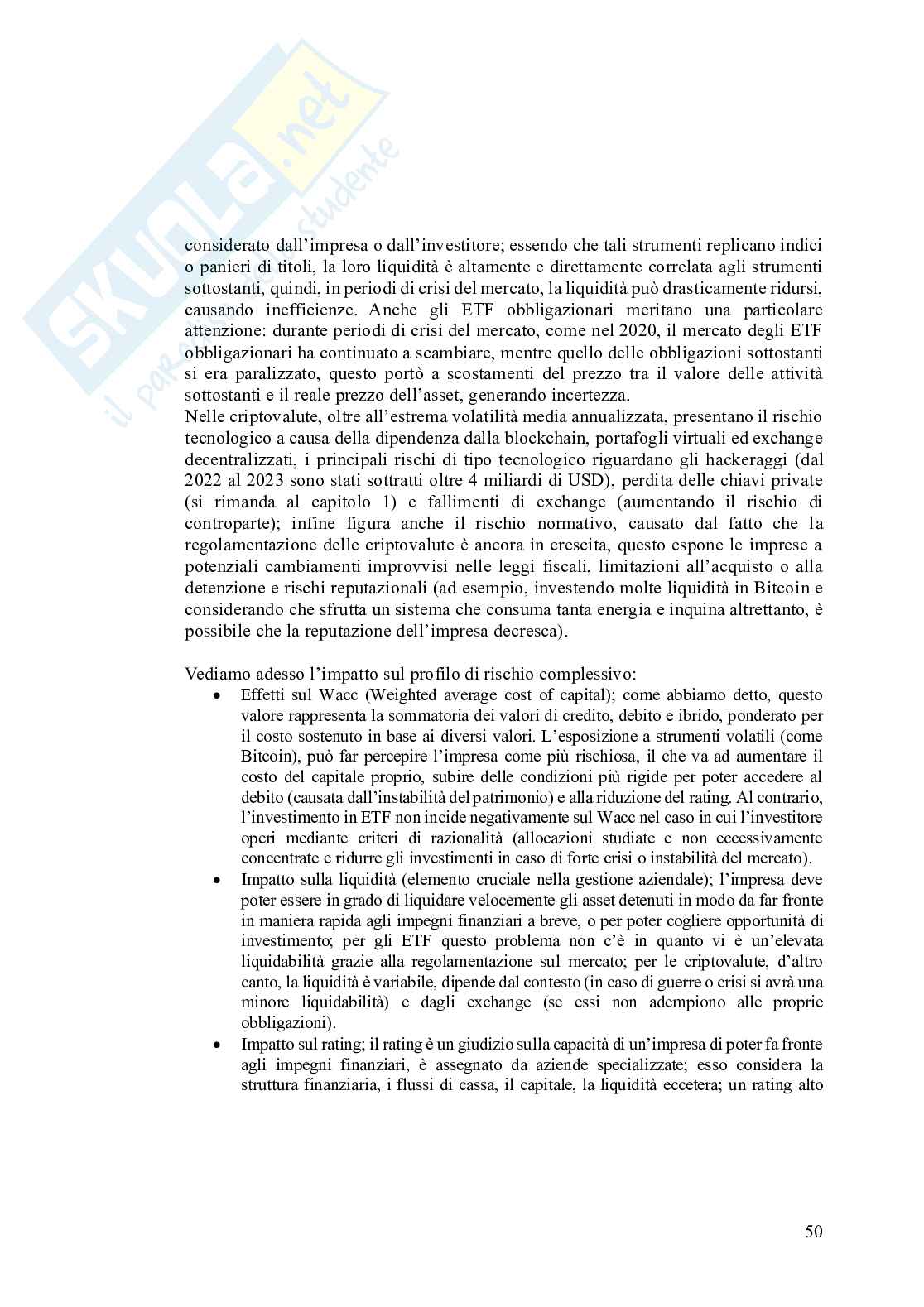 ETF vs criptovalute: metodi alternativi nell'allocazione della liquidità aziendale Pag. 51
