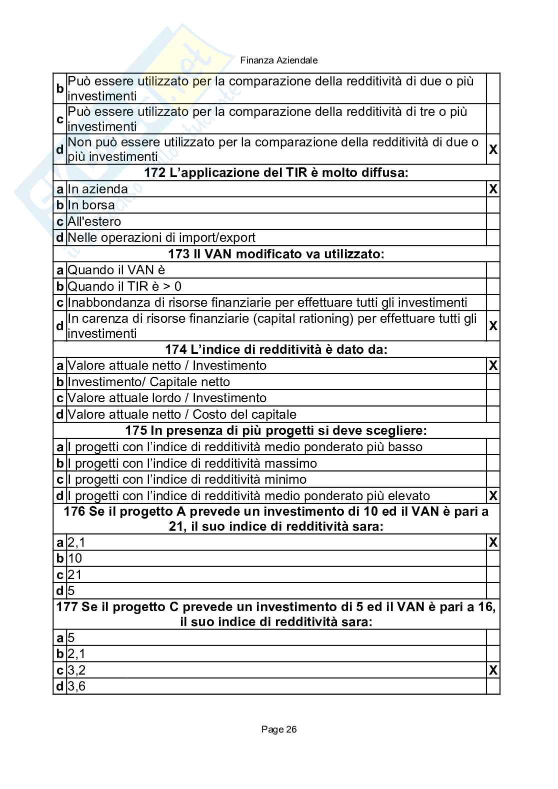 Finanza aziendale - banca dati Pag. 26