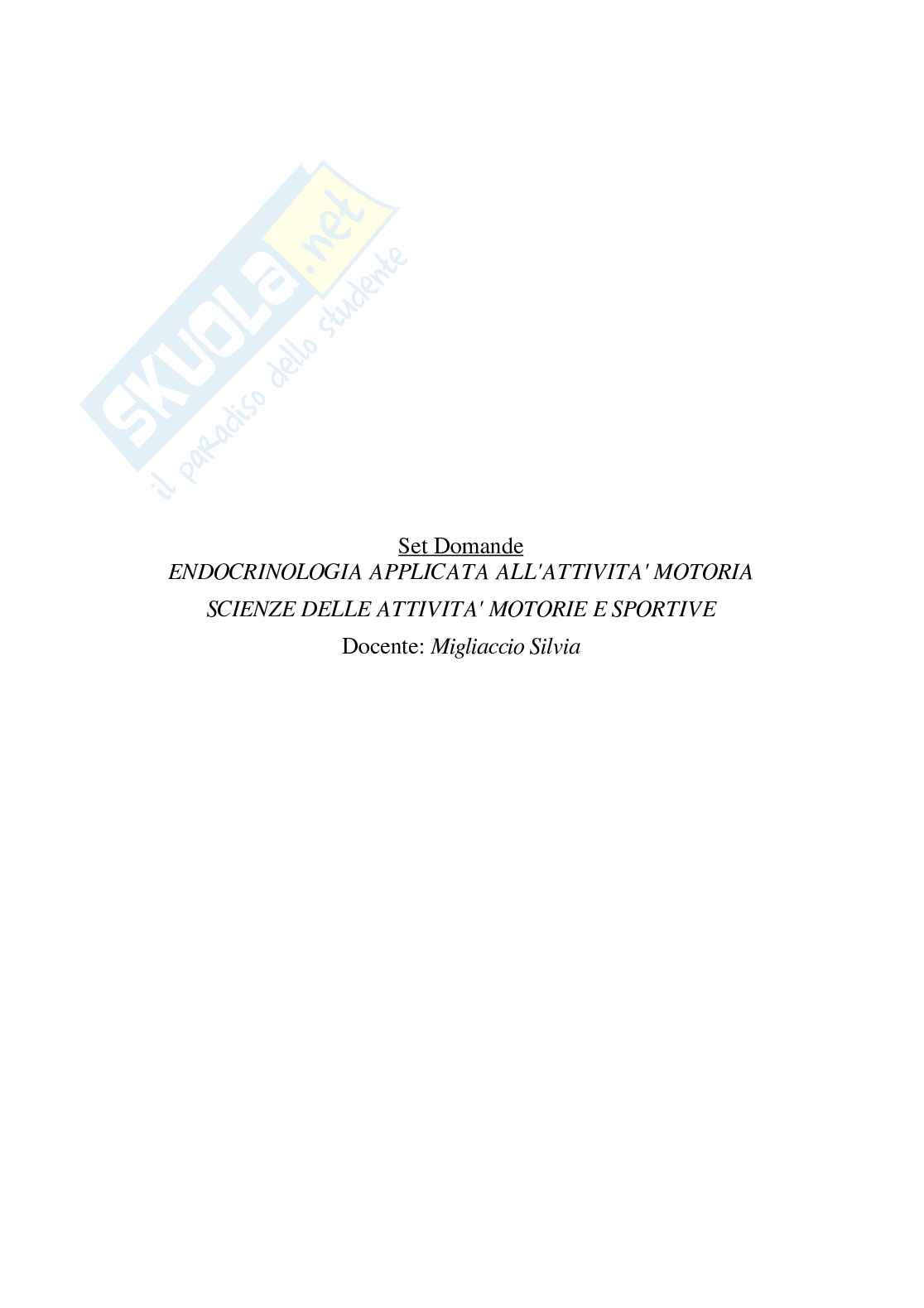 Paniere Endocrinologia applicata all'attività motoria (2026) - Risposte multiple corrette Pag. 2