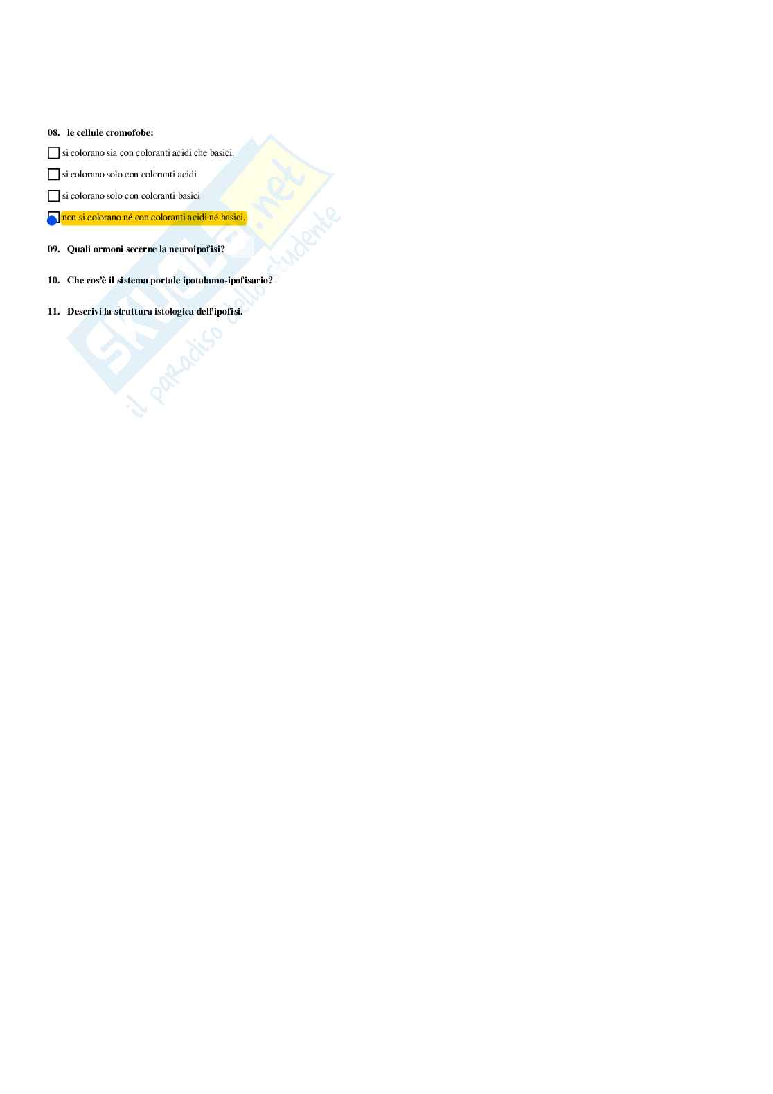 Paniere Endocrinologia applicata all'attività motoria (2026) - Risposte multiple corrette Pag. 6