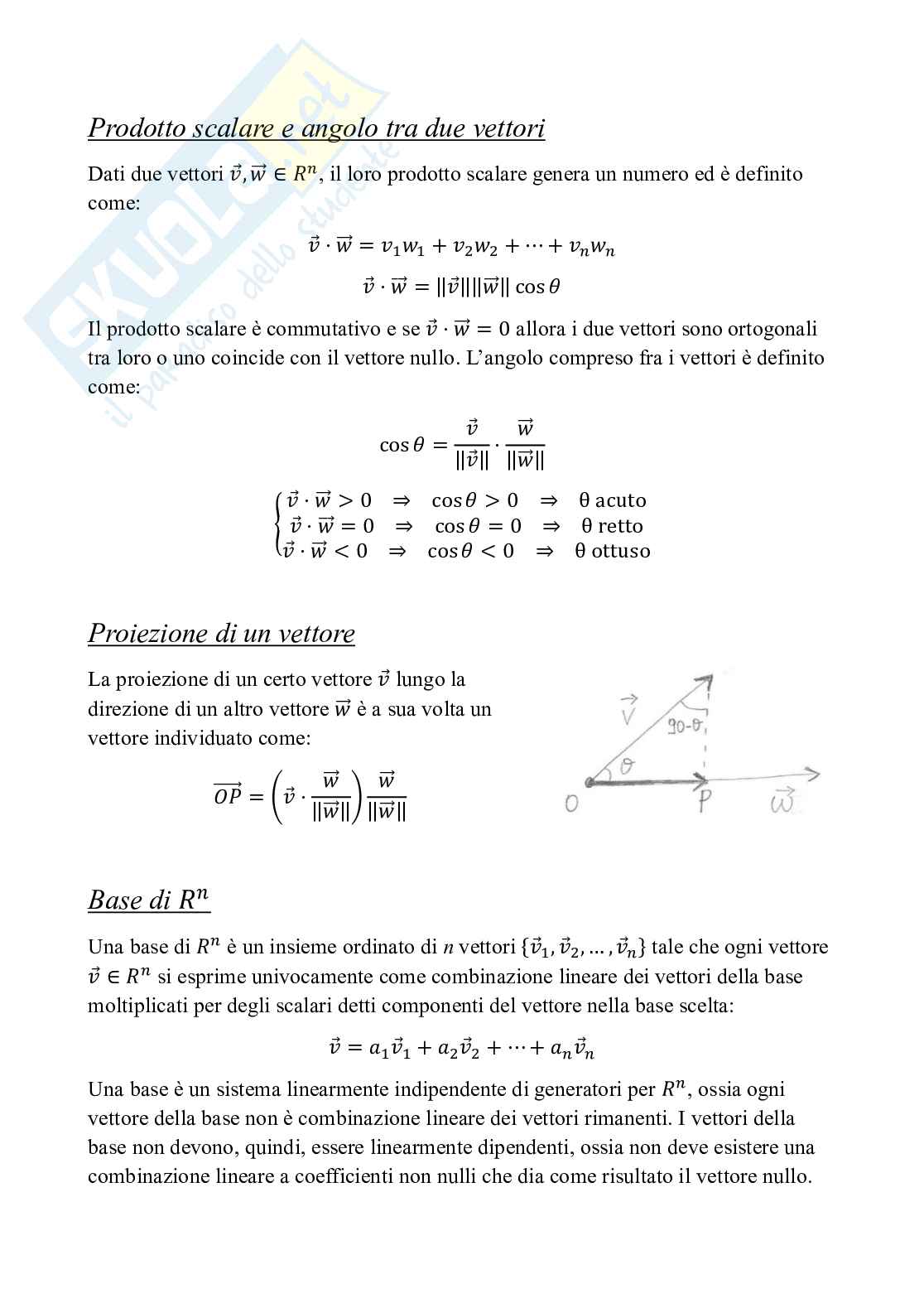 Appunti Algebra lineare e geometria Pag. 2