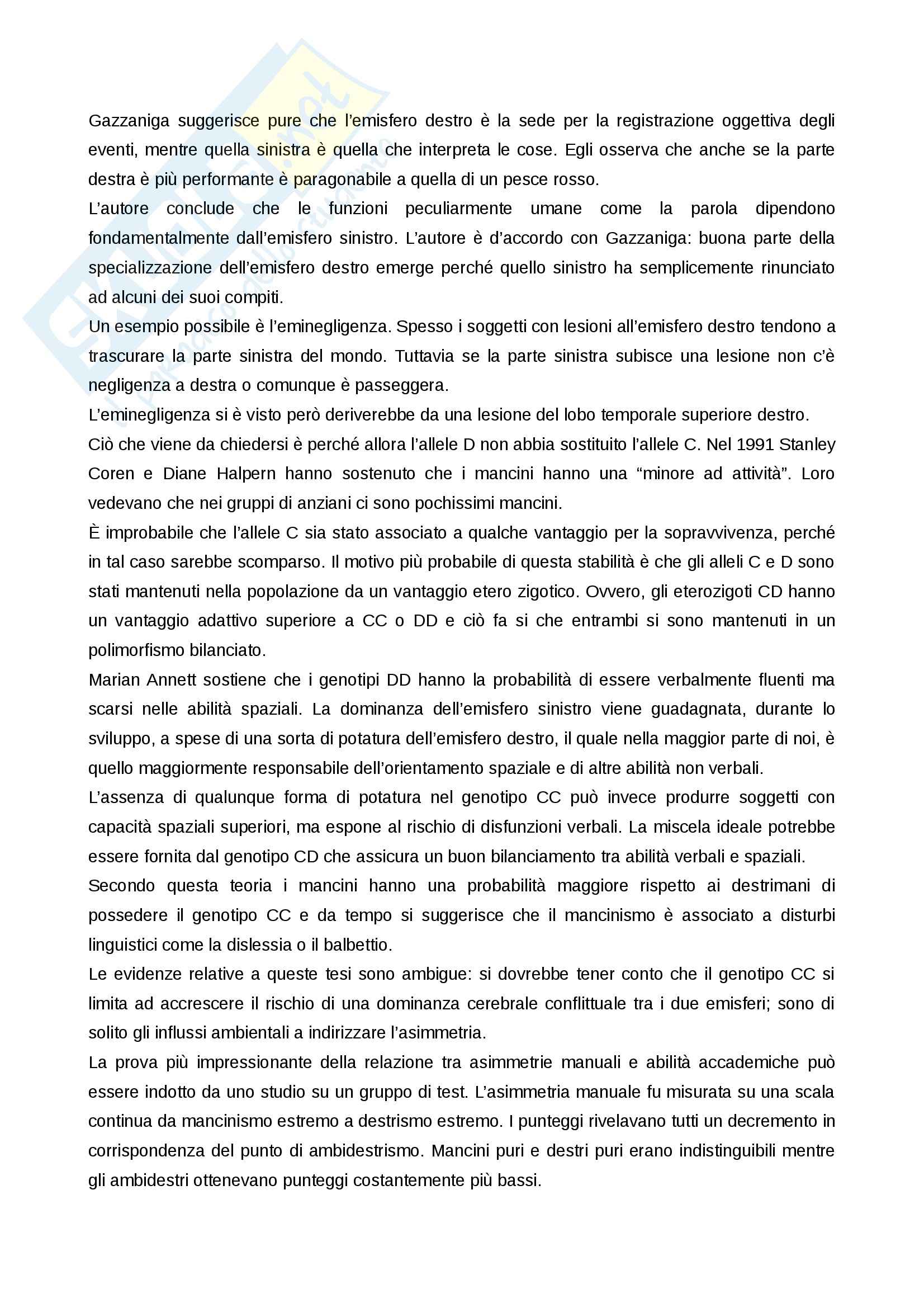 Riassunto esame Linguaggio e comunicazione giornalistica, prof. Donati, libro consigliato Dalla mano alla bocca, Corballis Pag. 26