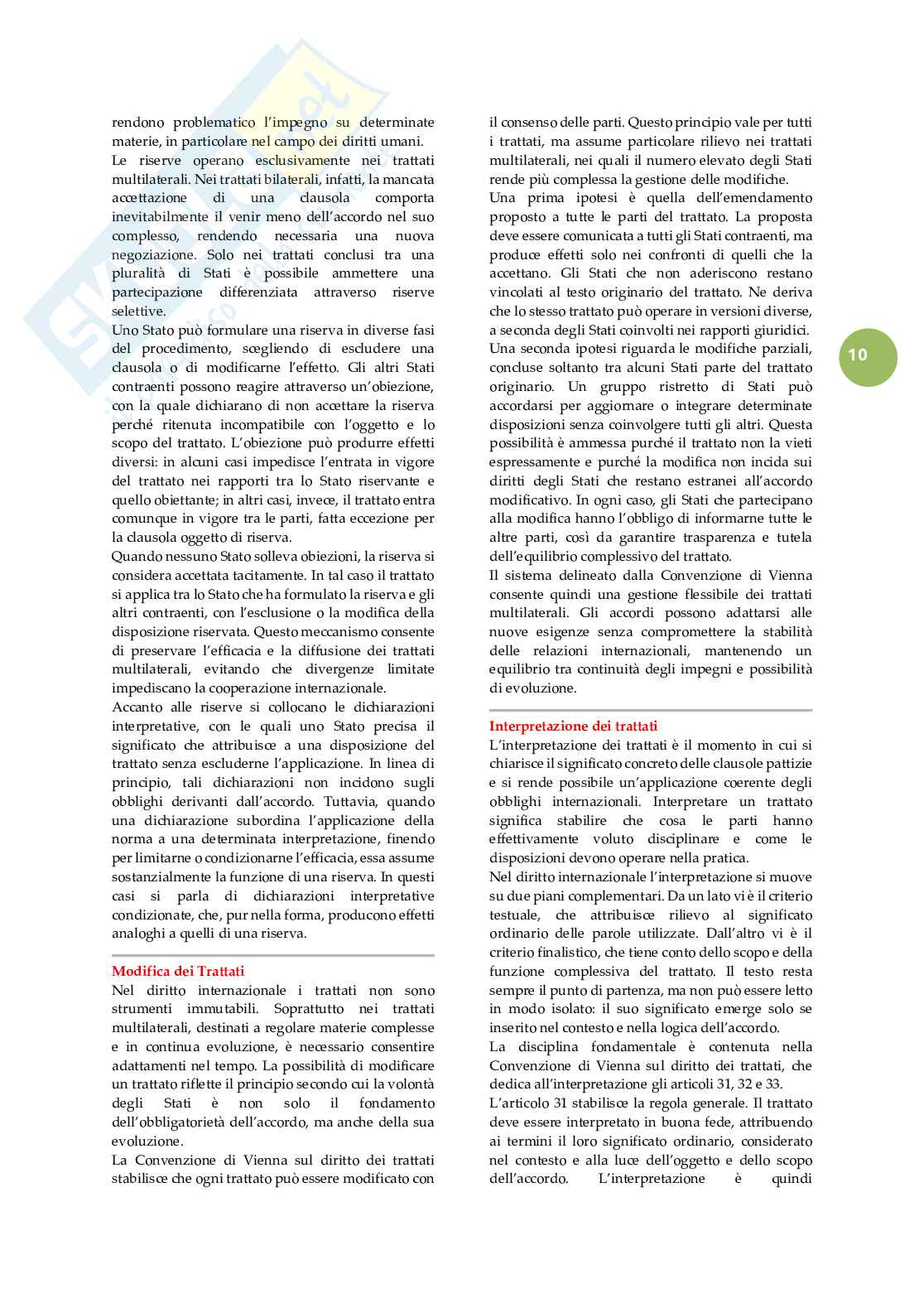 Riassunto esame Diritto internazionale , Prof. Virzo Roberto, libro consigliato Diritto internazionale, Conforti, Villani Pag. 11