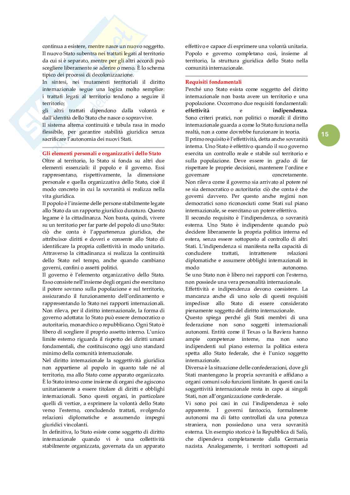Riassunto esame Diritto internazionale , Prof. Virzo Roberto, libro consigliato Diritto internazionale, Conforti, Villani Pag. 16