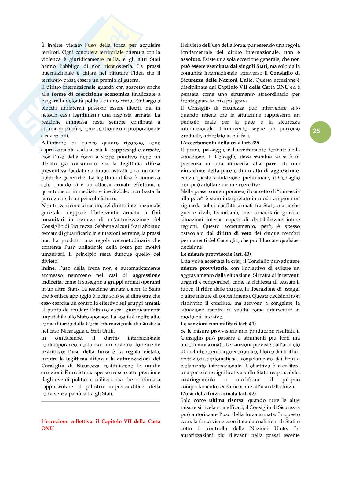 Riassunto esame Diritto internazionale , Prof. Virzo Roberto, libro consigliato Diritto internazionale, Conforti, Villani Pag. 26