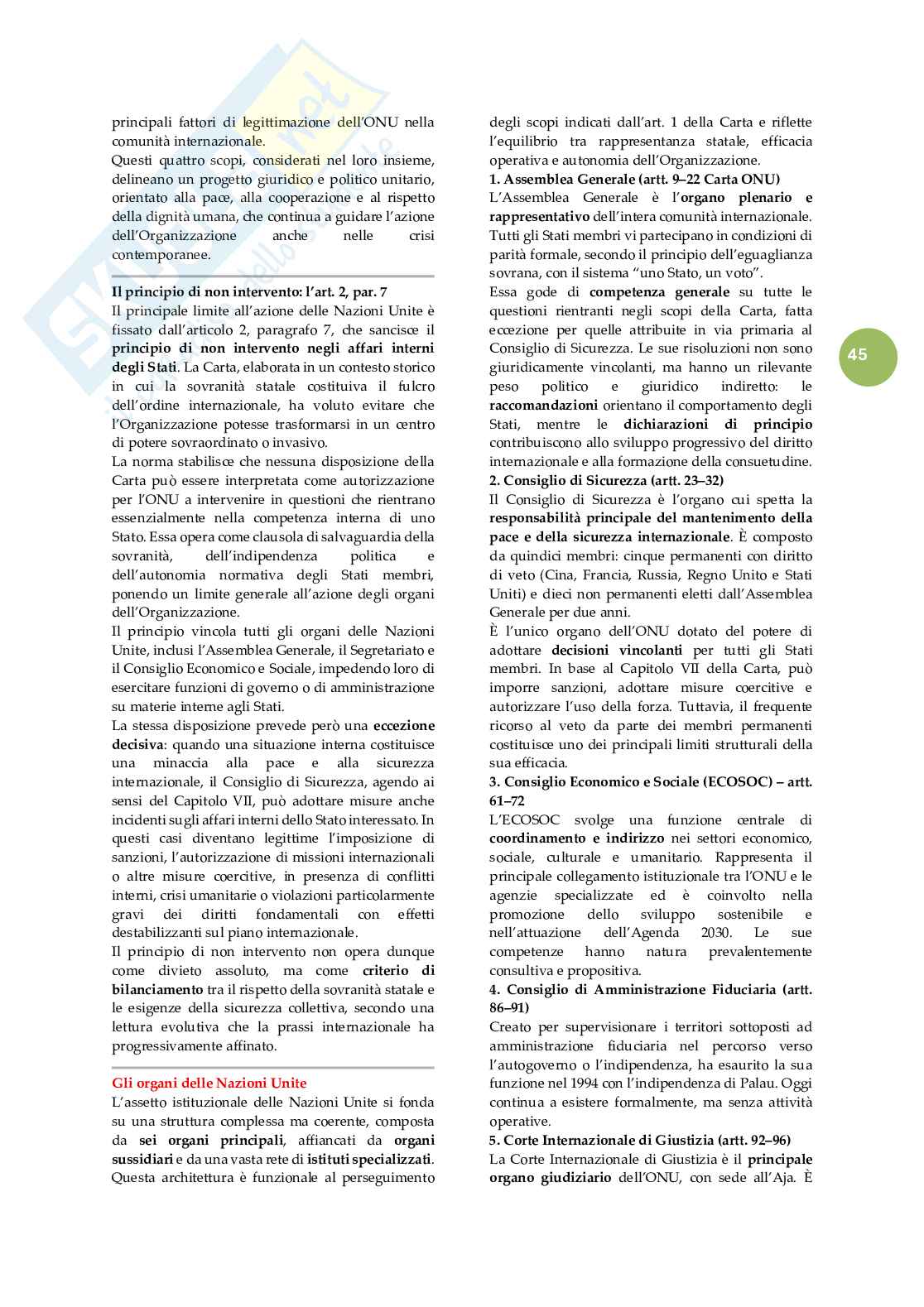 Riassunto esame Diritto internazionale , Prof. Virzo Roberto, libro consigliato Diritto internazionale, Conforti, Villani Pag. 46