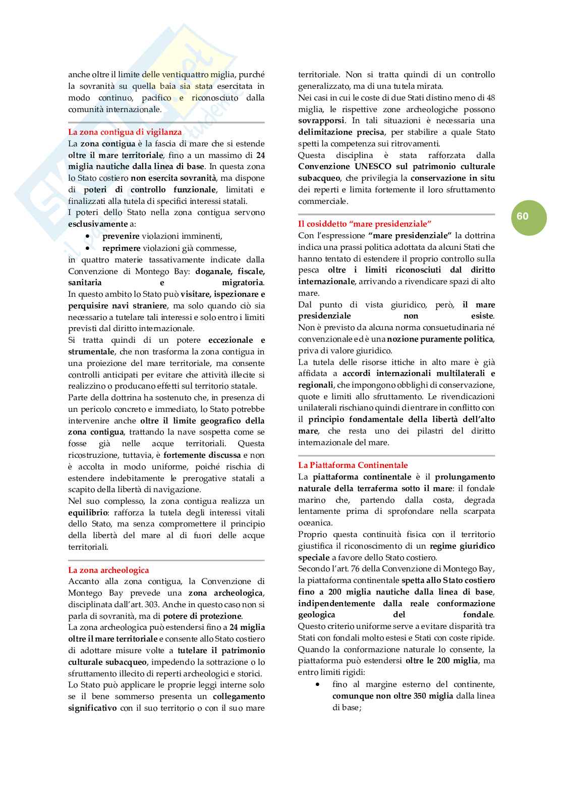Riassunto esame Diritto internazionale , Prof. Virzo Roberto, libro consigliato Diritto internazionale, Conforti, Villani Pag. 61