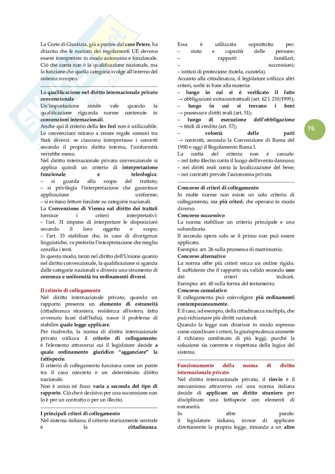 Riassunto esame Diritto internazionale , Prof. Virzo Roberto, libro consigliato Diritto internazionale, Conforti, Villani Pag. 76
