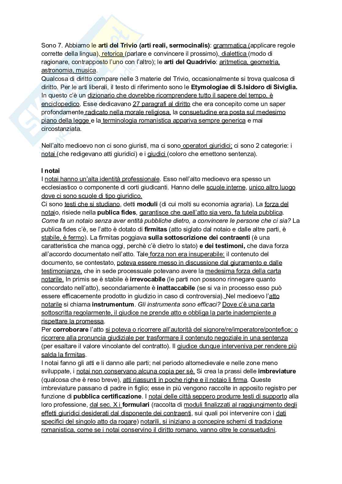 Riassunto esame Storia del diritto medievale e moderno, Prof. Tavilla Elio, libro consigliato Tempi del diritto, Tavilla Pag. 31