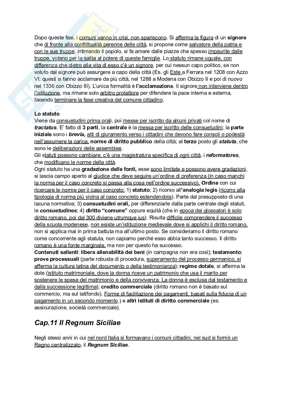 Riassunto esame Storia del diritto medievale e moderno, Prof. Tavilla Elio, libro consigliato Tempi del diritto, Tavilla Pag. 51